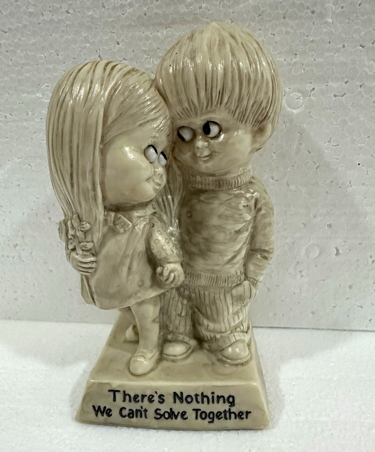 Vintage Russ Berrie Figurine There’s Nothing We Can’t Solve Together 1970s USA