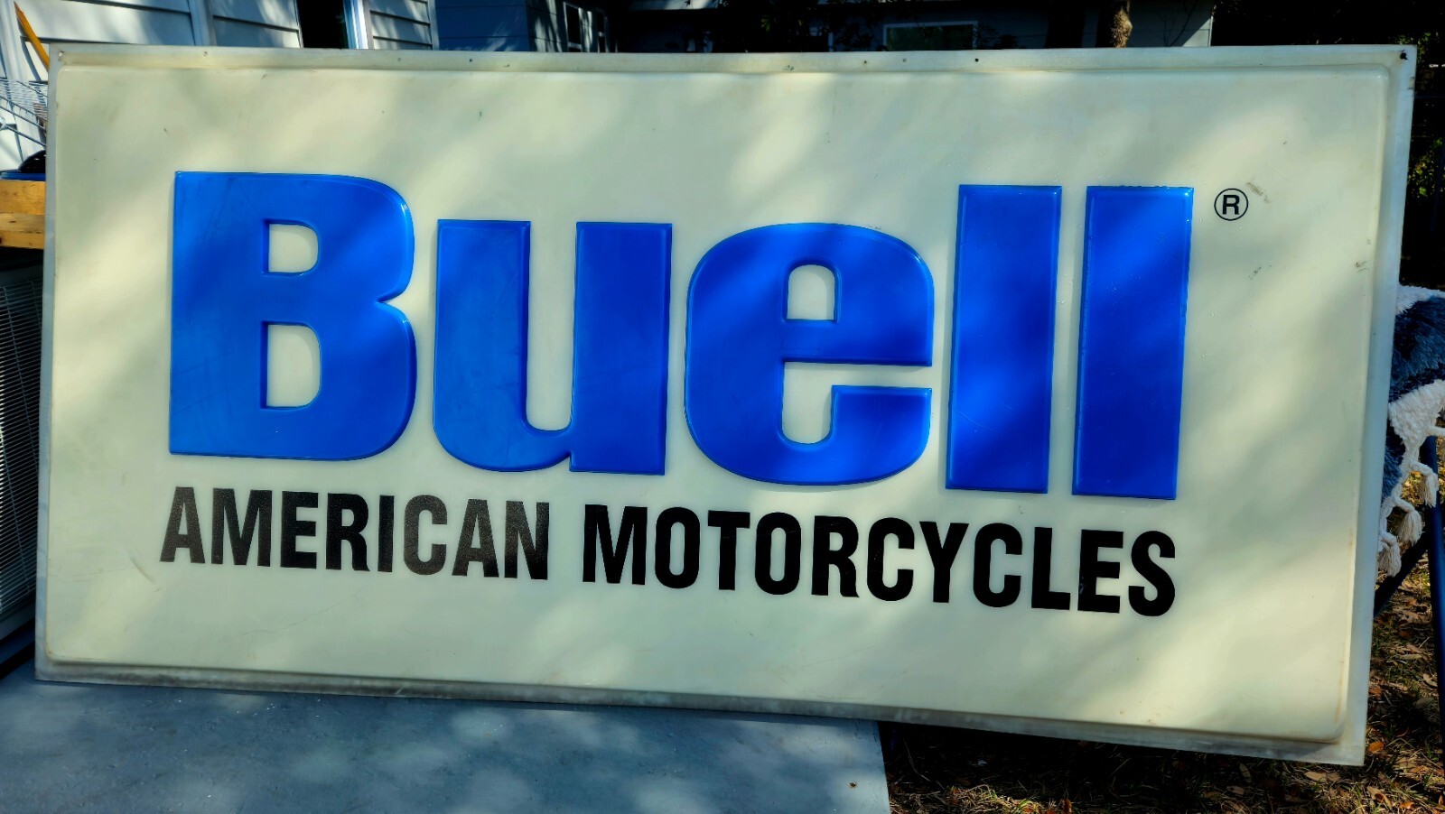 Buell American Motorcycles Dealer Lexan Embossed Sign 96\ Buell American Motorcycles Dealer Lexan Embossed Sign 96\