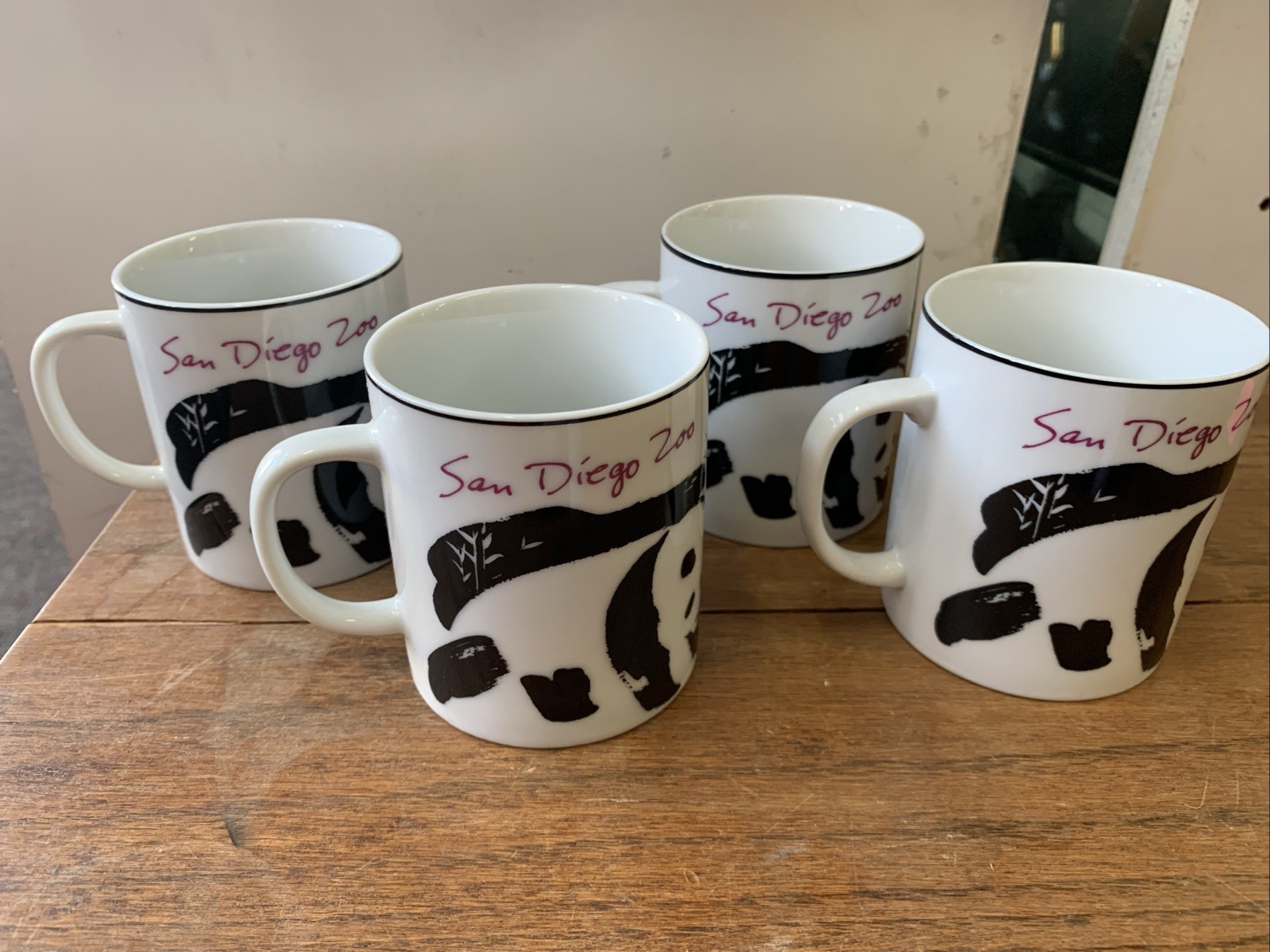 4 Vintage San Diego Zoo Giant Panda Coffee Tea Mugs Mug Animal 4 Vintage San Diego Zoo Giant Panda Coffee Tea Mugs Mug Animal