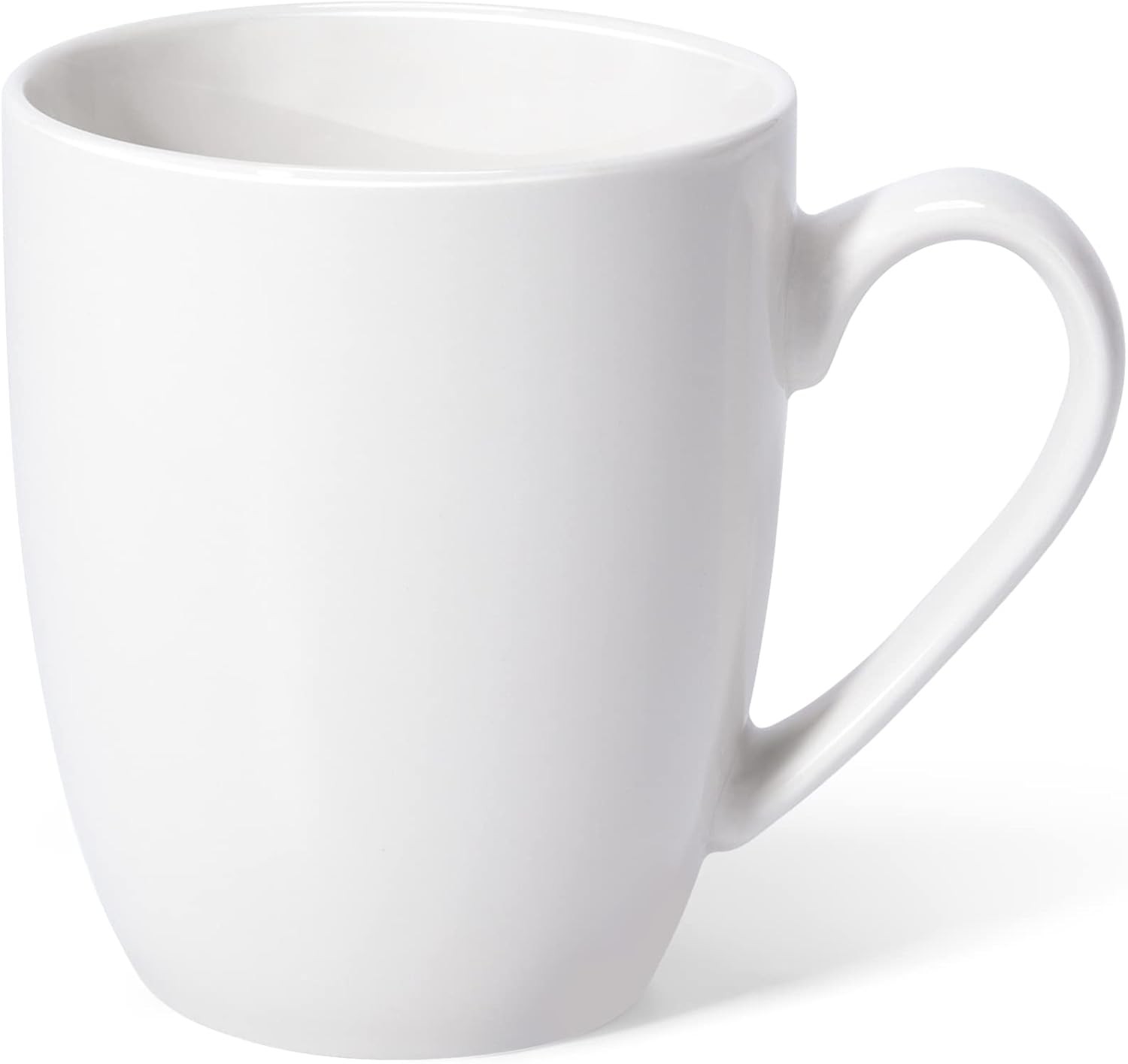 16-Ounce Large Coffee Mug with Handle Teacup Creative Coffee Mug (White)