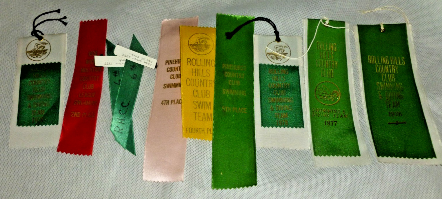 Lot Of 9 Vintage Colorado Swimming Ribbon Awards 1970s Lot Of 9 Vintage Colorado Swimming Ribbon Awards 1970s