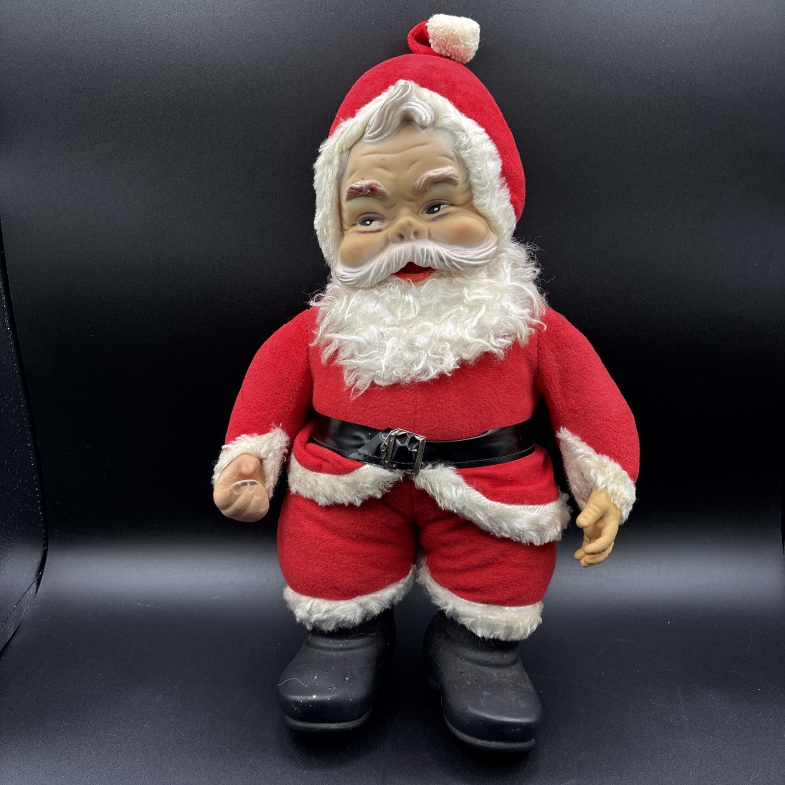 Vintage 1950s Rushton Star Company Star Rubber Face Santa Claus