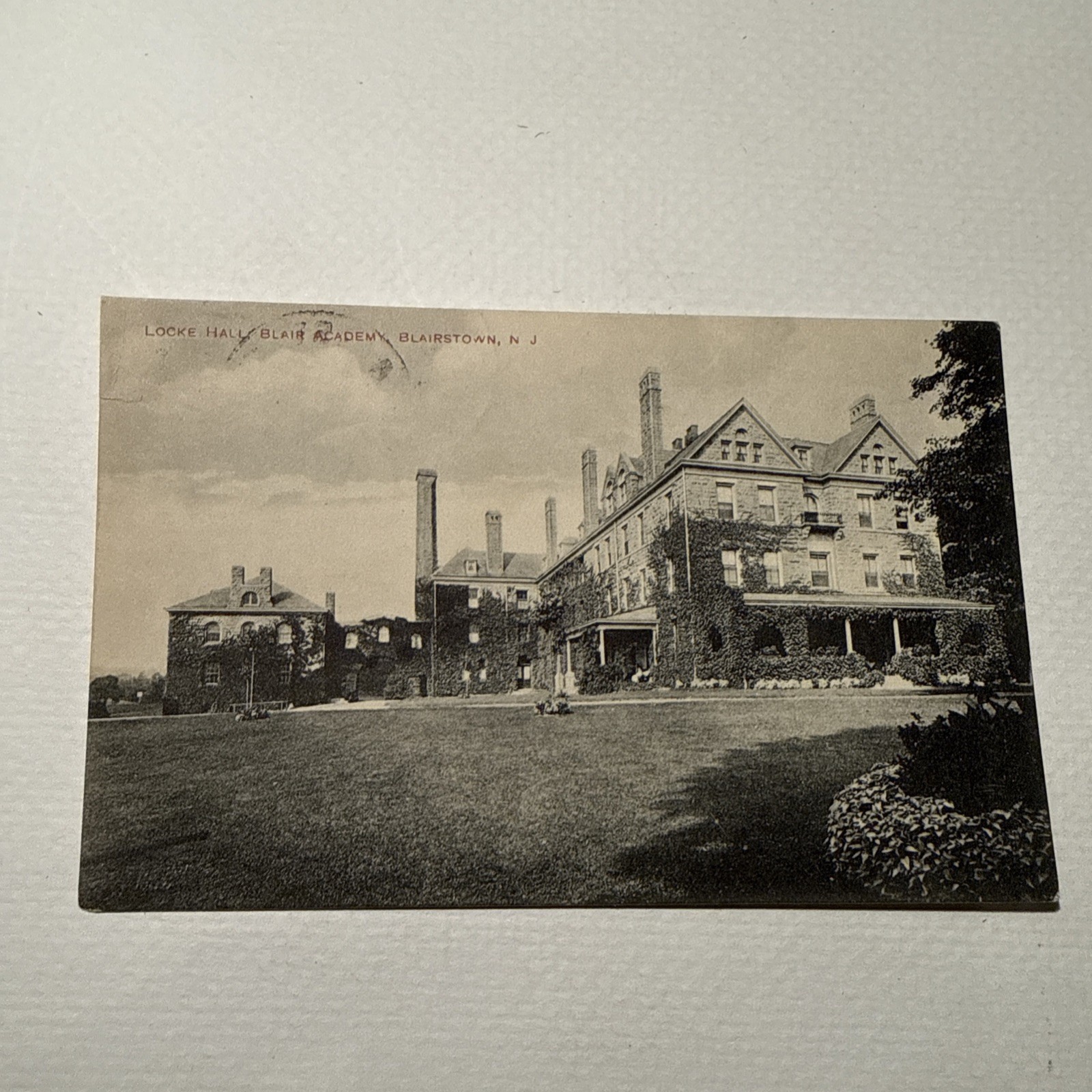 Vintage Real Photo Postcard Locke Hall Blair Academy Blairstown New Jersey