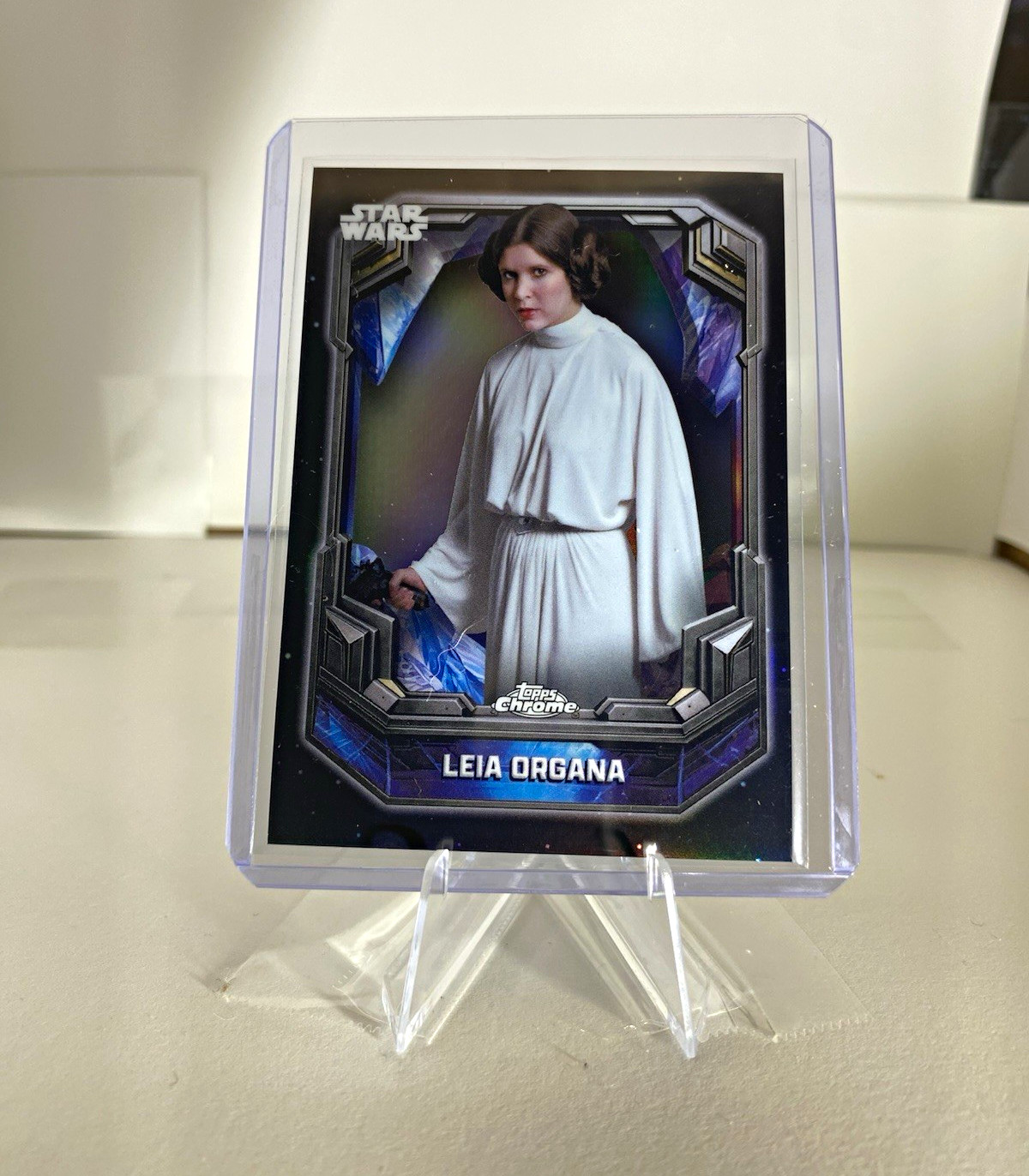 2026 Topps Chrome Star Wars Leia Organa Cosmic Crystals SSP #COS-1