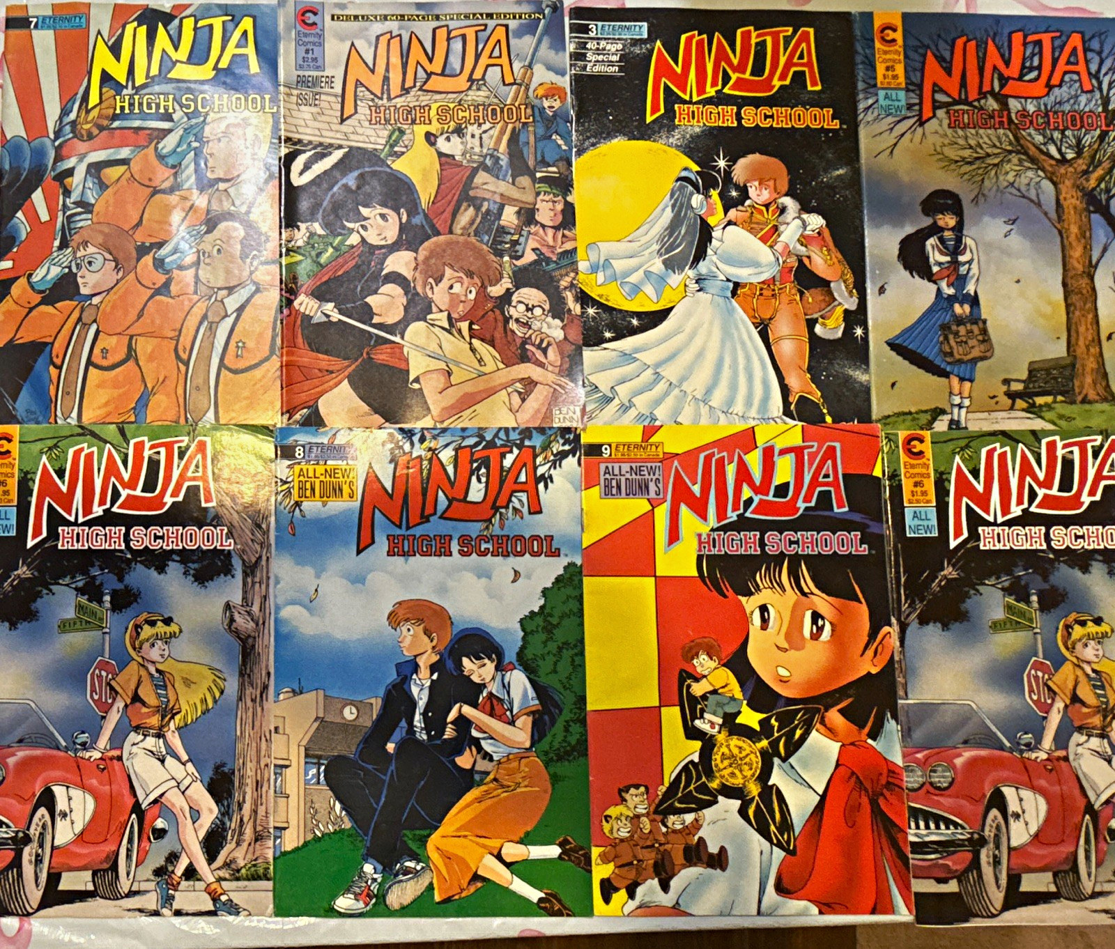Ninja High School Comic Book Lot by Ben Dunn, Eternity Comics, English Color