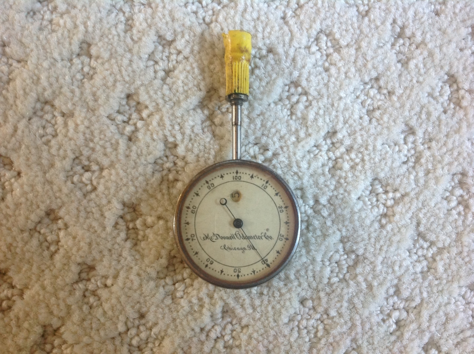 Vintage McDonnell Odometer Co. Gauge Original Working Condition Rare