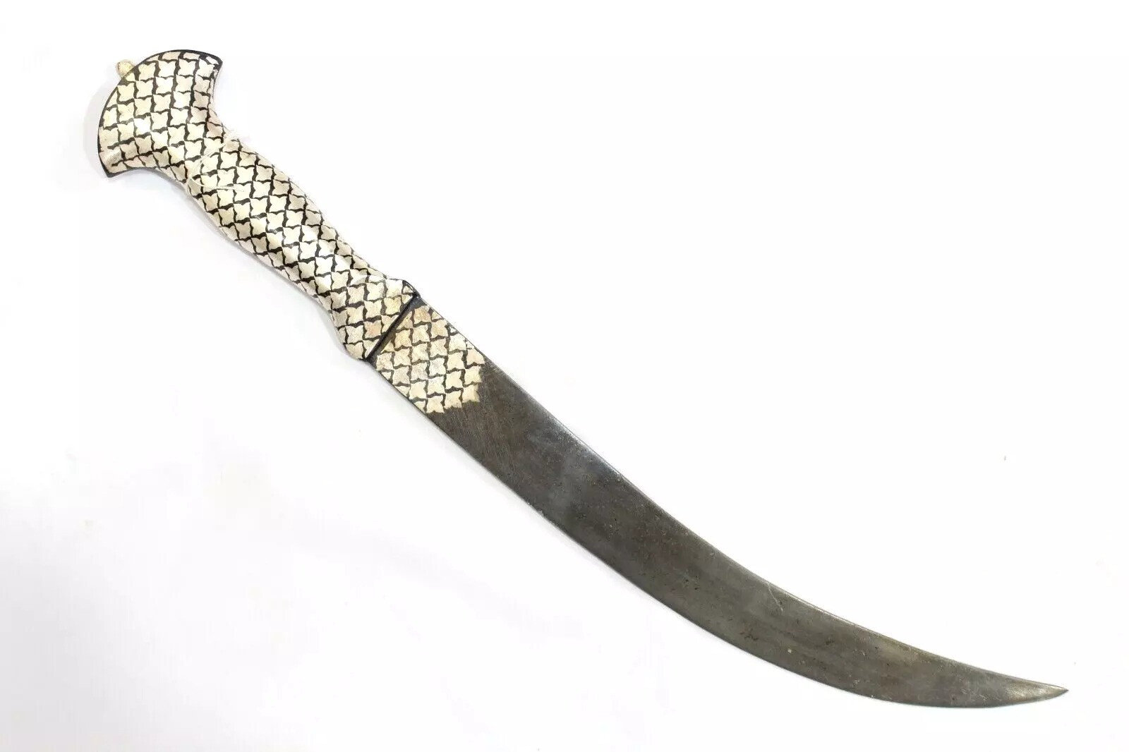 Dagger Knife Pure Silver Koftgiri WIre Work Hand Forged Steel Blade Handle D75