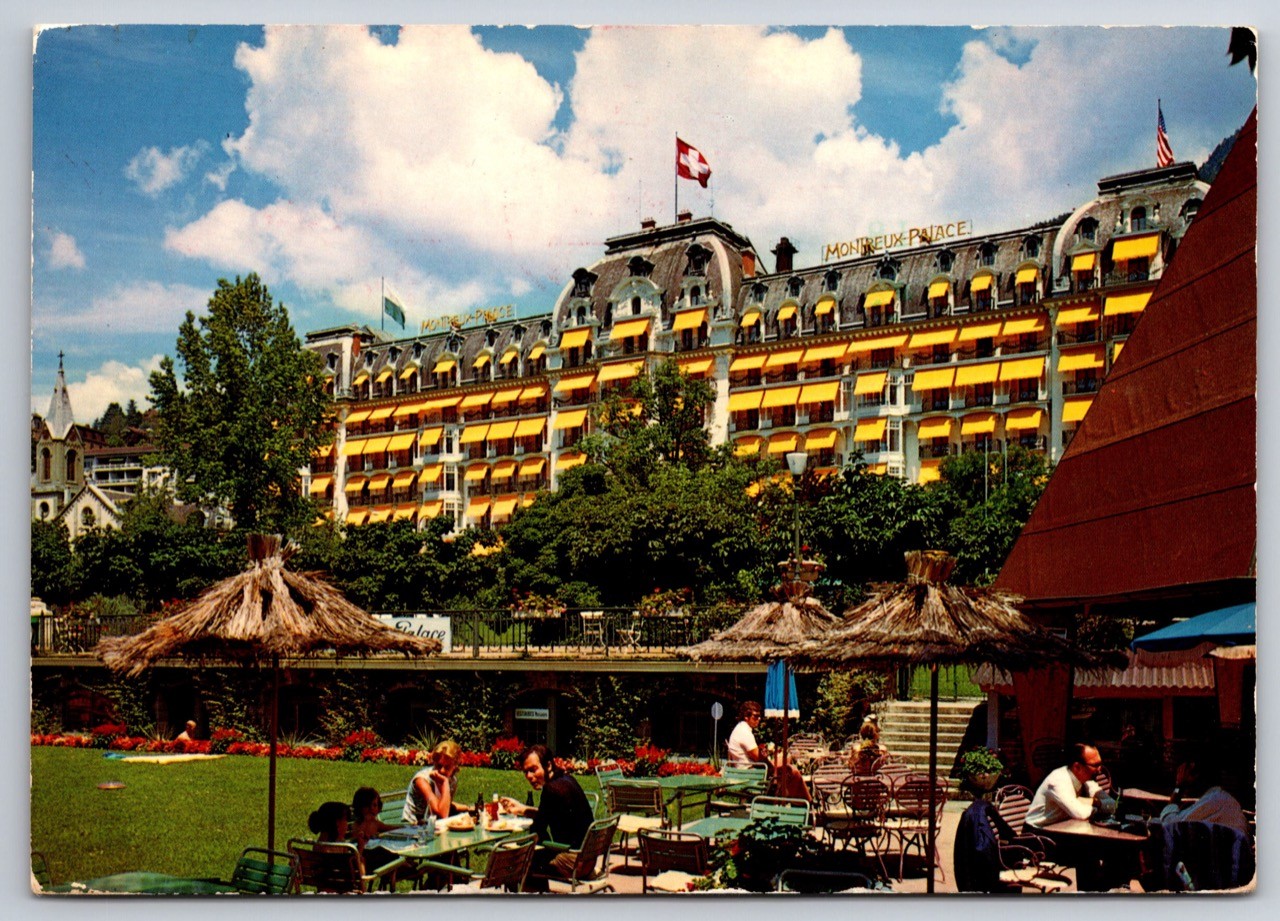 Postcard Montreux Palace Hotel in Switzerland Posted 1978 Your Holiday Paradise Postcard Montreux Palace Hotel in Switzerland Posted 1978 Your Holiday Paradise