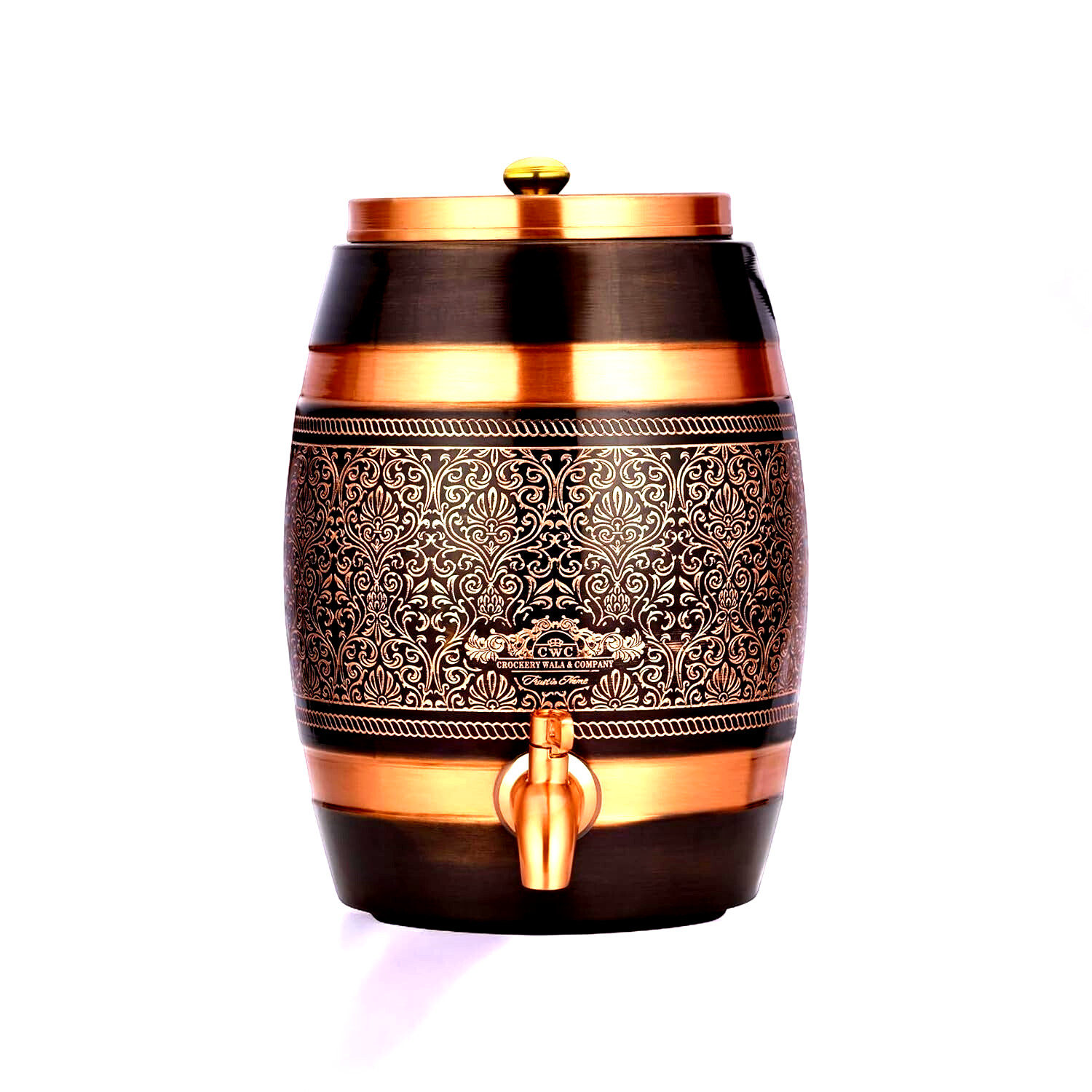 100% Antique Pure Copper Dispenser 5 litres itching Barrel water Dispenser Good