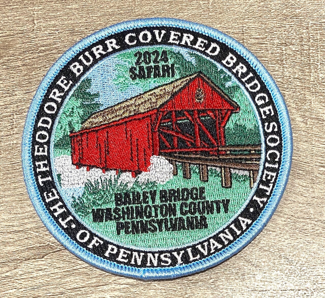Bailey Covered Bridge Patch, Safari 2024 Washington County PA. NEW