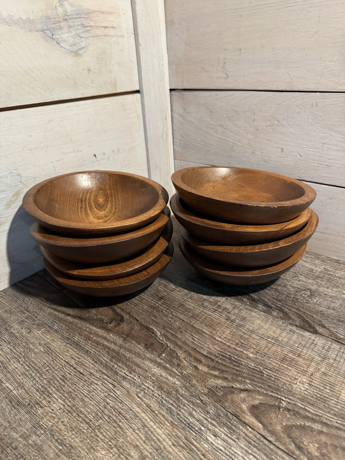 Lot of 8 Vintage Woodcroftery Hand-turned Maple 6\
