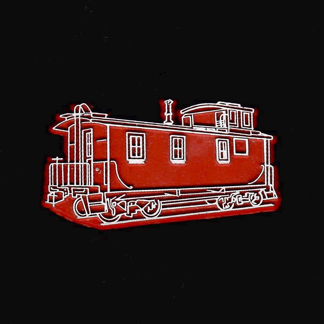 Caboose Railroad Vtg Rubber Flexible  Novelty Fridge Magnet Train  \'70s