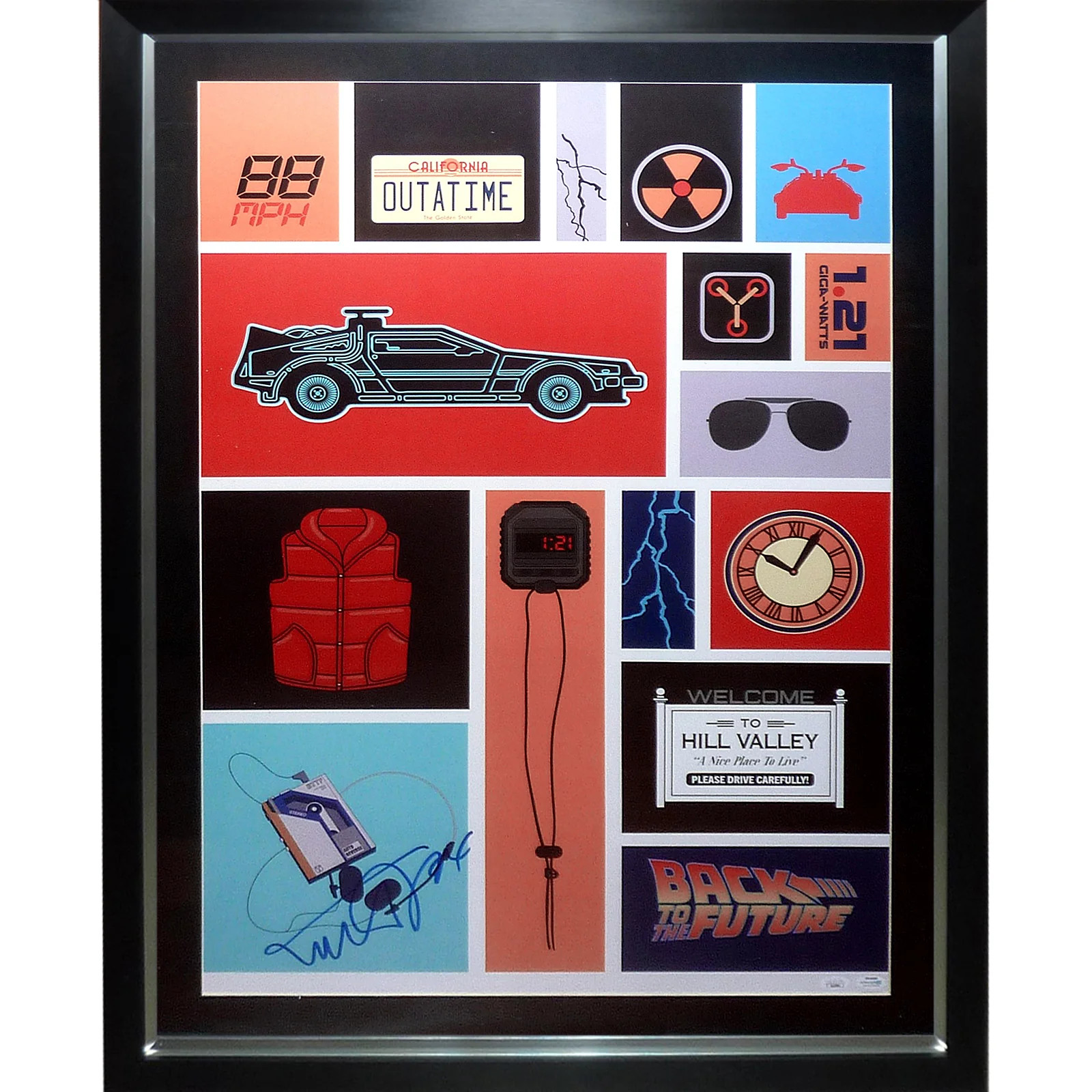 Michael J. Fox Autographed Back To The Future Deluxe Framed 23x34 Collage Poster Michael J. Fox Autographed Back To The Future Deluxe Framed 23x34 Collage Poster