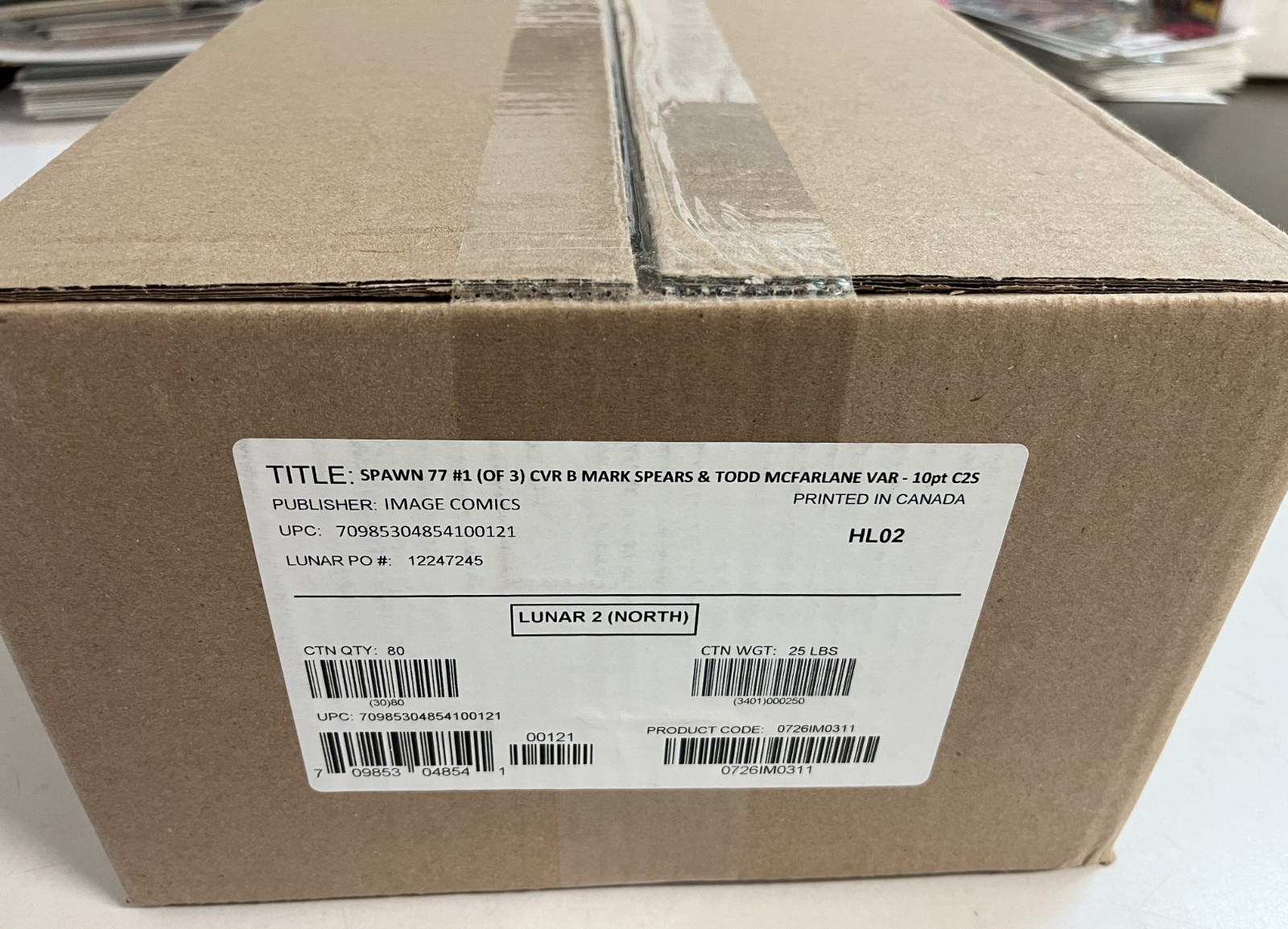 SPAWN 77 #1 (OF 3) CVR B MARK SPEARS - Sealed Case Of 80 Copies McFarlane - NEW SPAWN 77 #1 (OF 3) CVR B MARK SPEARS - Sealed Case Of 80 Copies McFarlane - NEW