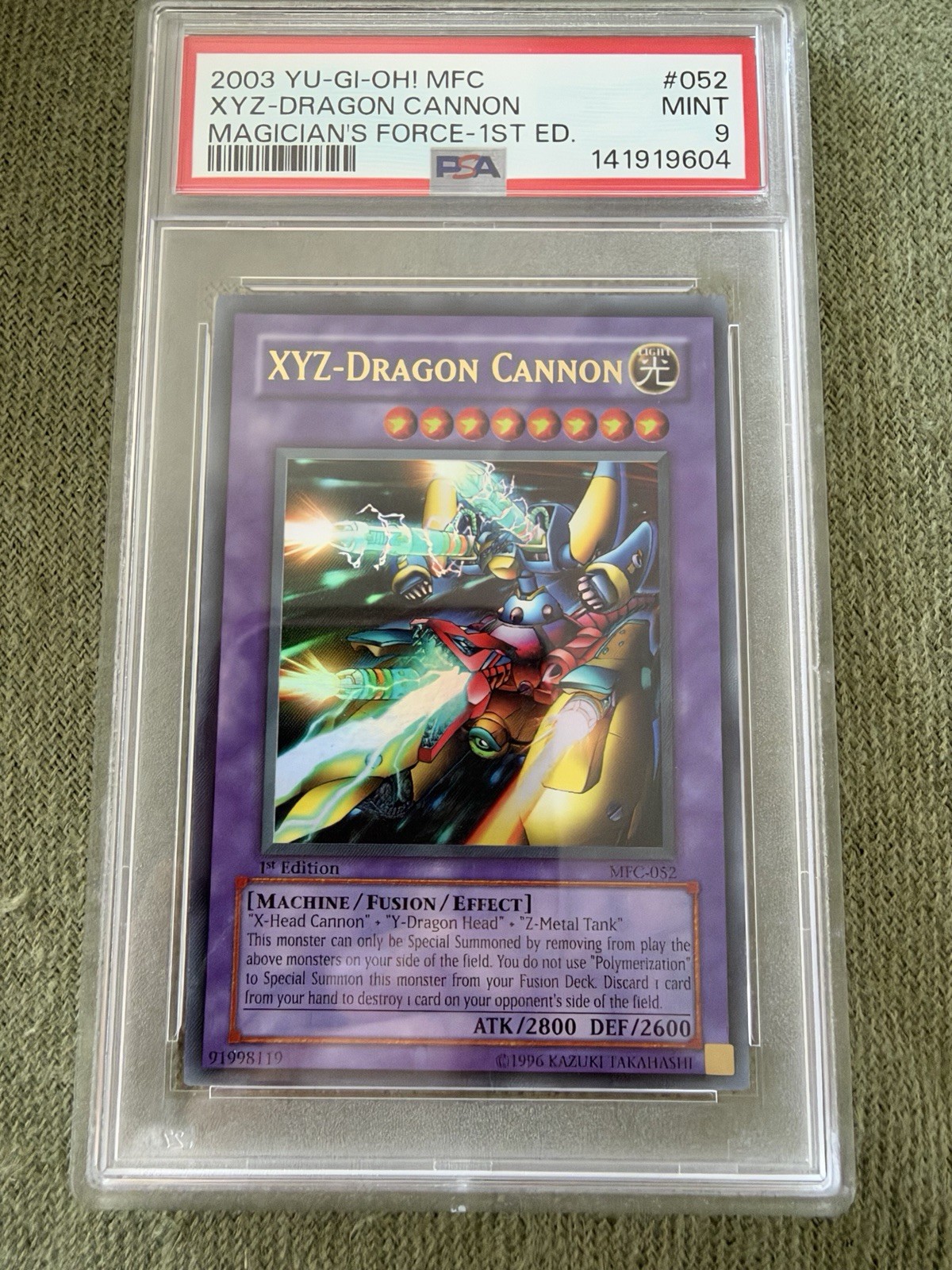 2003 YU-GI-OH MFC-MAGICIAN'S FORCE 1ST ED #052 XYZ-DRAGON CANNON PSA 9