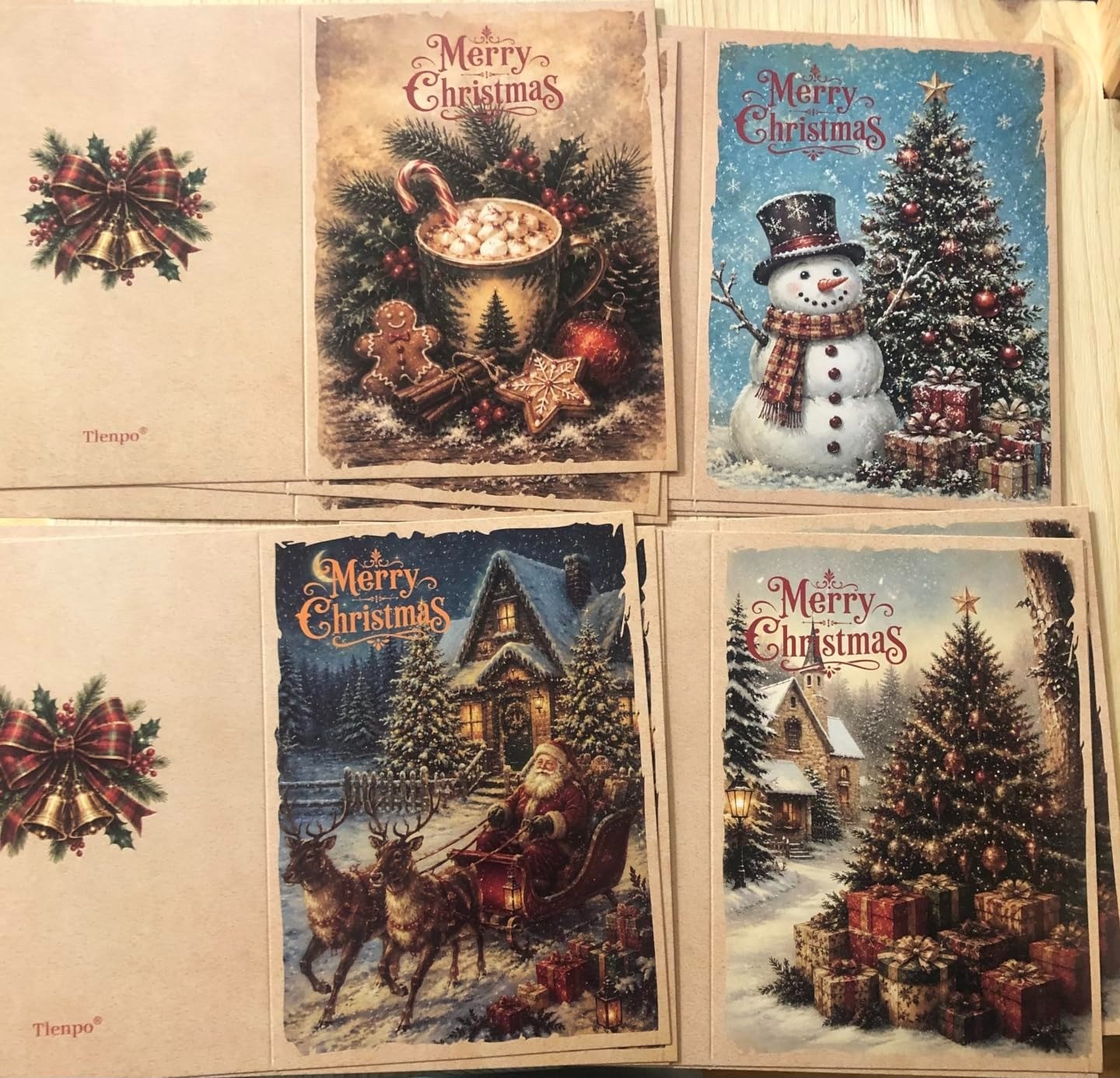 24 Vintage Christmas Cards 5x7 Winter Scenery Art Set Holiday Greeting Box 24 Vintage Christmas Cards 5x7 Winter Scenery Art Set Holiday Greeting Box
