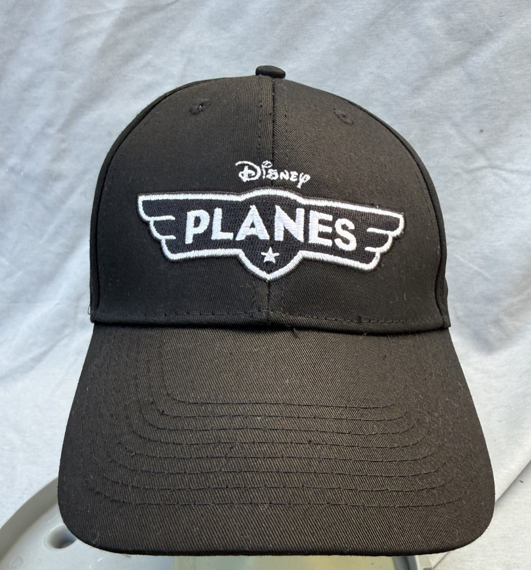 Disney Planes Movie Promo Hat Adjustable 2013 Family Cartoon Black White Cotton