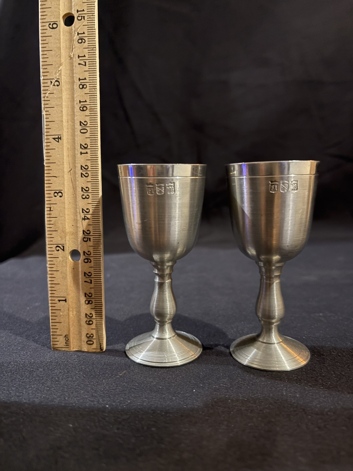 Vtg Pewter Goblet 6\ Vtg Pewter Goblet 6\