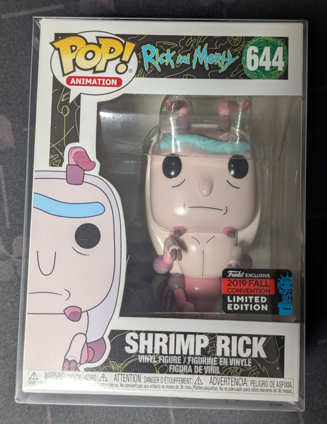 Funko Pop SHRIMP RICK 644 Rick and Morty 2019 Fall Convention Exclusive