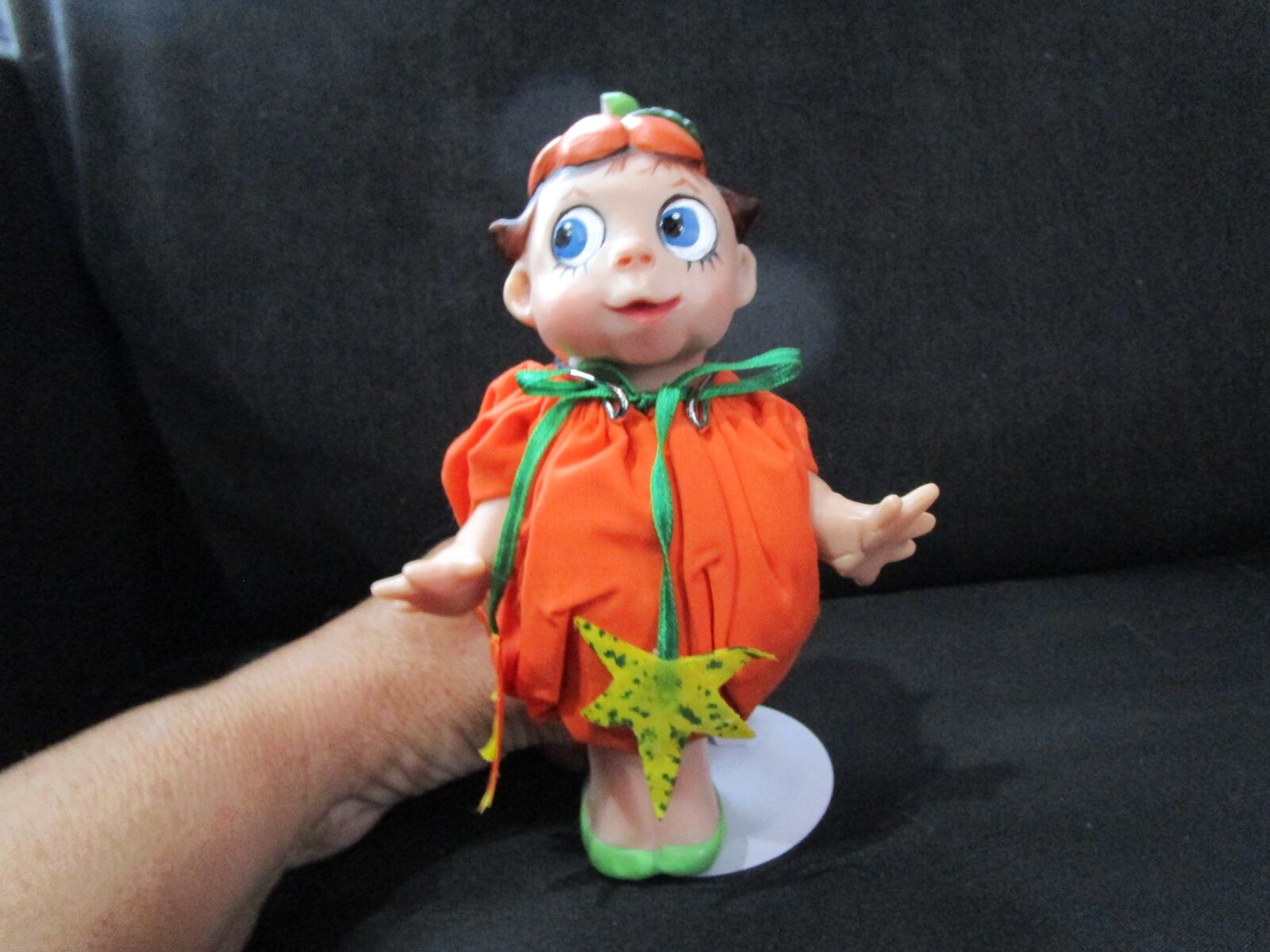 Vintage Halloween googly eye Brownie figurine doll very cute Kewpie numbered