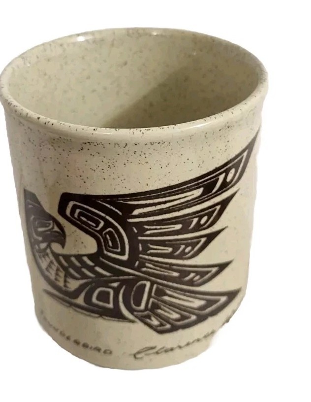 VTG NW Native Clarence Wells THUNDERBIRD Coffee Mug 
