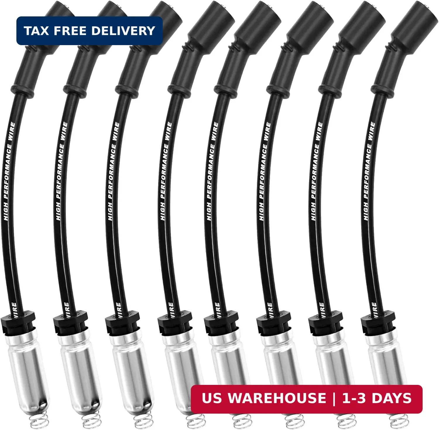 8PCS Spark Plug Ignition Wire Set for Chevy GMC 4.8 5.3 6.0 6.2 V8 8PCS Spark Plug Ignition Wire Set for Chevy GMC 4.8 5.3 6.0 6.2 V8