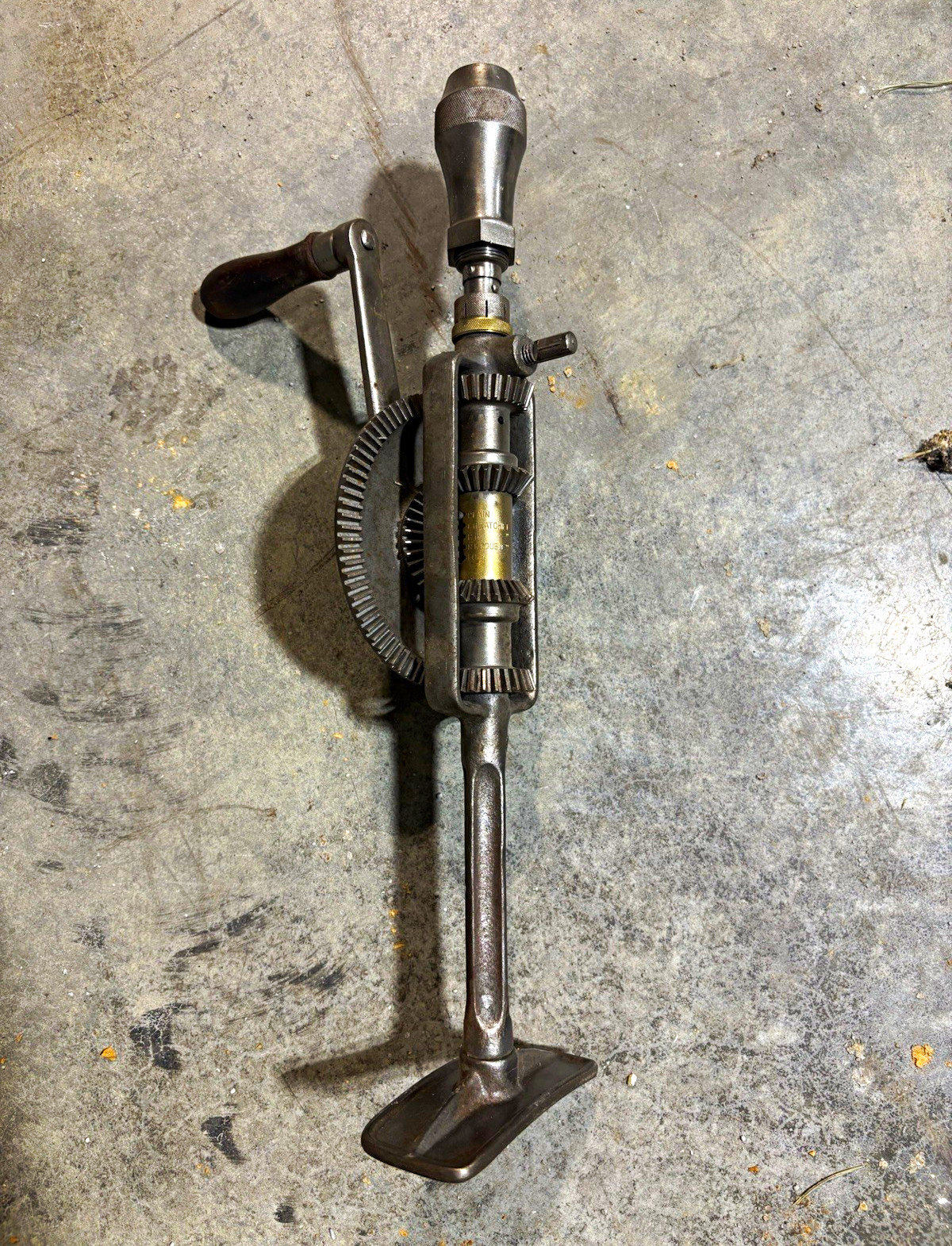 Vintage Original Hand Crank Geared Breast Drill, Eggbeater Style, Ratchet Vintage Original Hand Crank Geared Breast Drill, Eggbeater Style, Ratchet
