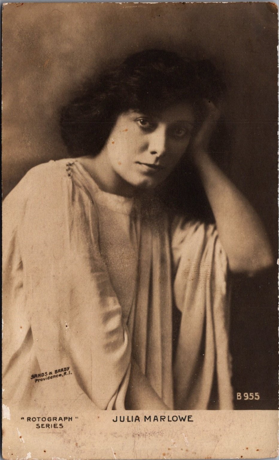 Julia Marlowe Rotograph Postcard Sands & Brady Providence R.I. Actress B955 Julia Marlowe Rotograph Postcard Sands & Brady Providence R.I. Actress B955