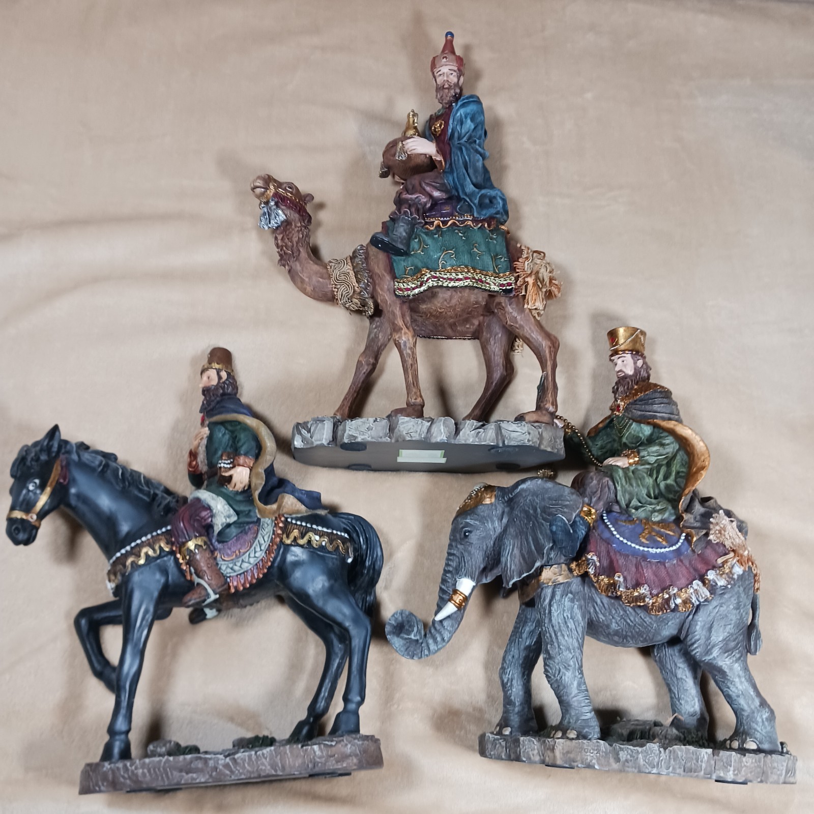 Vintage Bombay 2003 Three Wise Men Nativity Elephant Horse Camel Vintage Bombay 2003 Three Wise Men Nativity Elephant Horse Camel