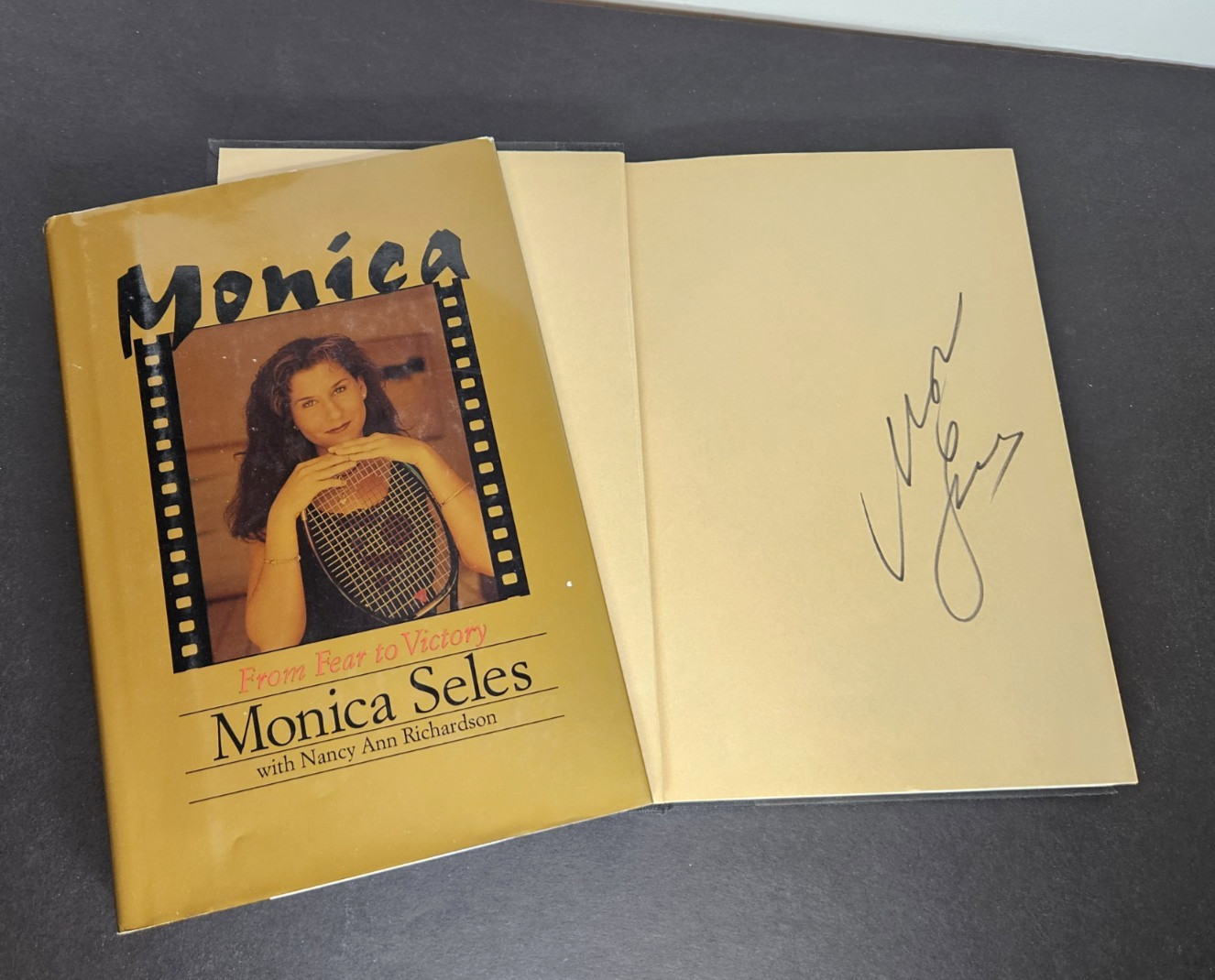 From Fear To Victory - SIGNED by Monica Seles, Harper HBDJ 1st Ed - Tennis HOF