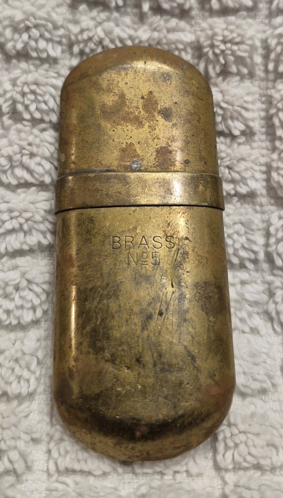 Vintage, Antique, Brass No 5 Lighter, Trench Military 