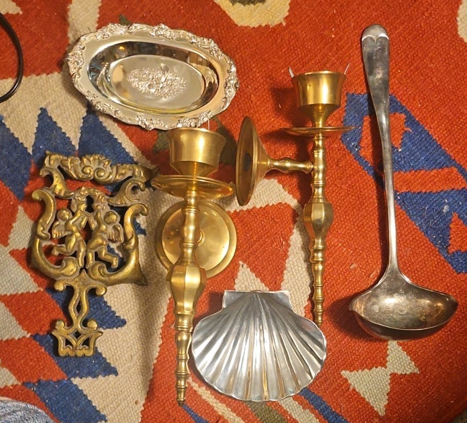 Junk Drawer Lot Brass Silver Plate. Was$140. Junk Drawer Lot Brass Silver Plate. Was$140.