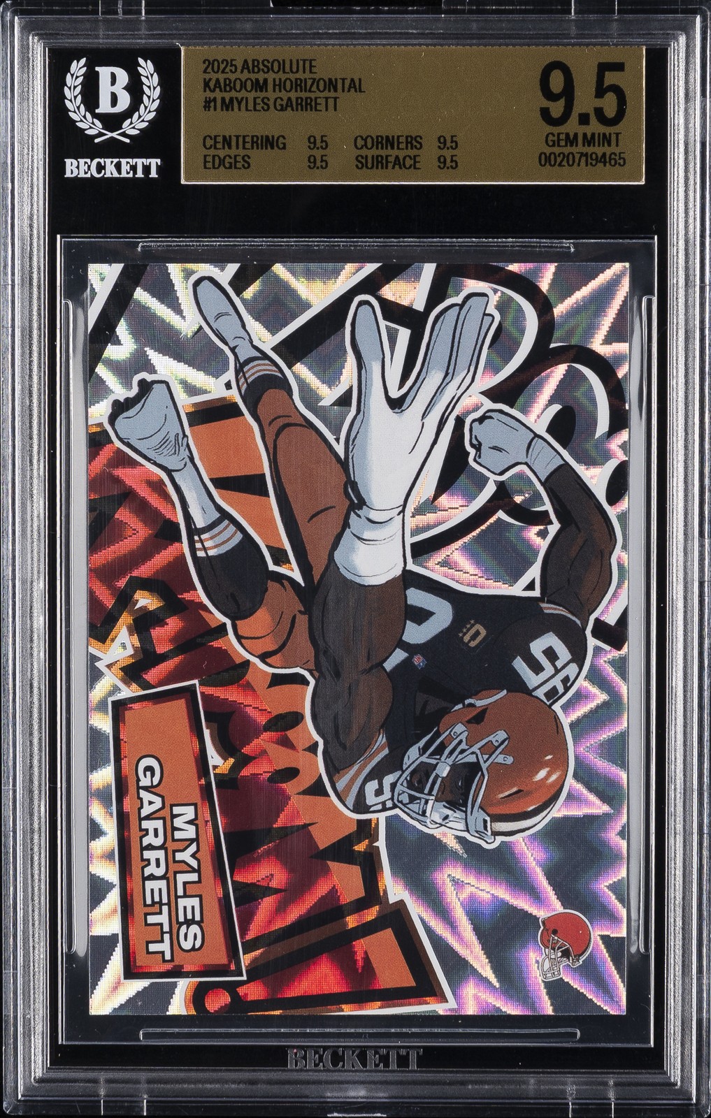 2025 ABSOLUTE KABOOM HORIZONTAL #1 MYLES GARRETT BGS 9.5