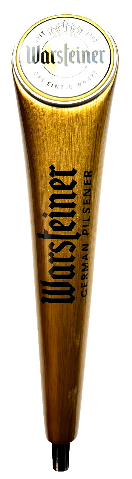 WARSTEINER - GERMAN PILSENER - BEER TAP HANDLE (PILSNER) GOLD TALL