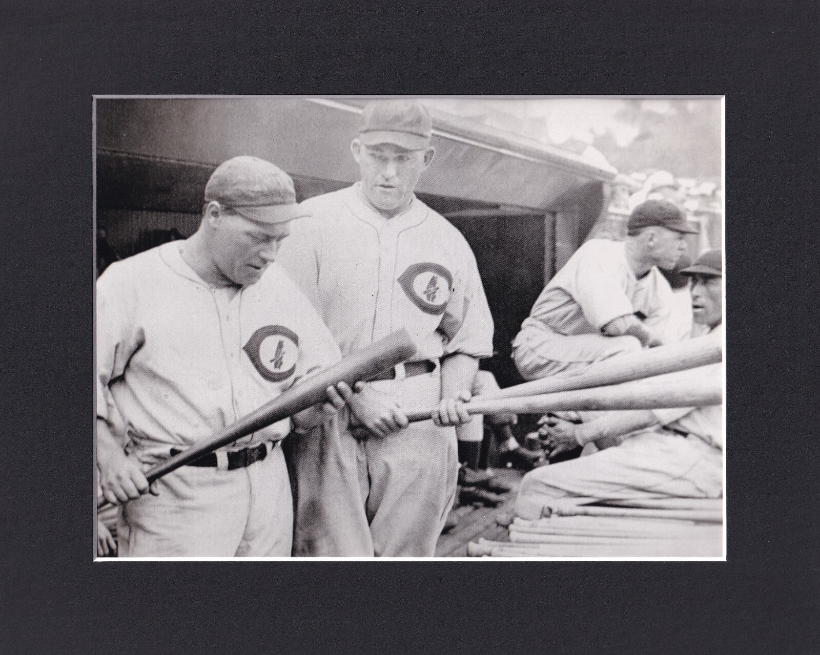 8X10 Matted VTG Print Picture Baseball: Hack Wilson, Rogers Hornsby, Chicago Cub