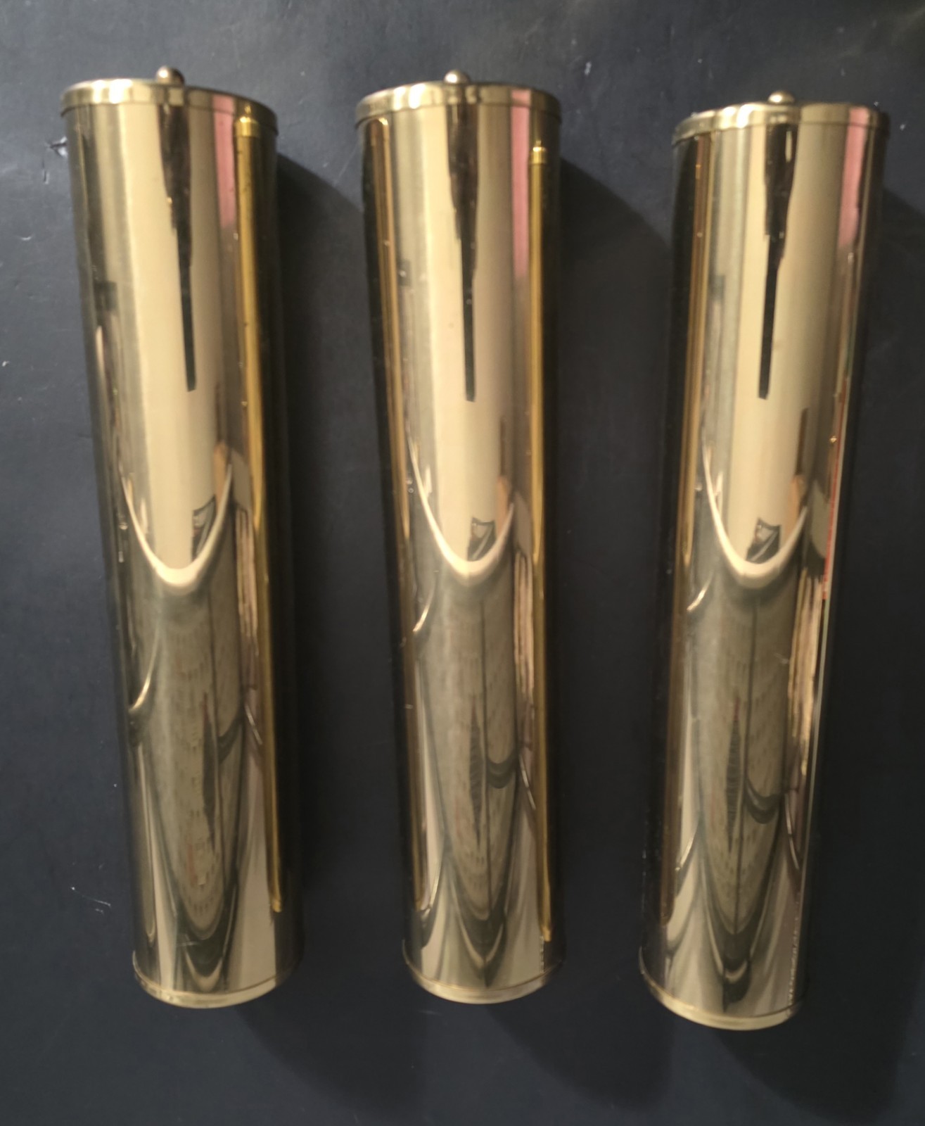 SET OF 3 ANTIQUE /VINTAGE LONG GRANDFATHER CLOCK BRASS WEIGHT SHELLS 11 SET OF 3 ANTIQUE /VINTAGE LONG GRANDFATHER CLOCK BRASS WEIGHT SHELLS 11