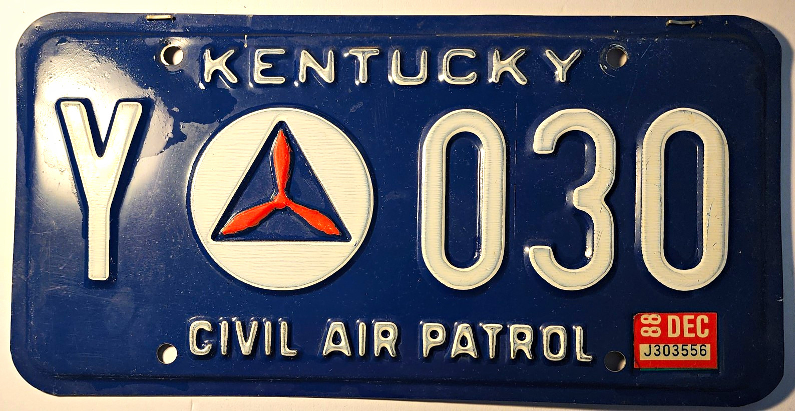 Vintage Kentucky Civil Air Patrol License Plate  Kentucky License Tag Plate
