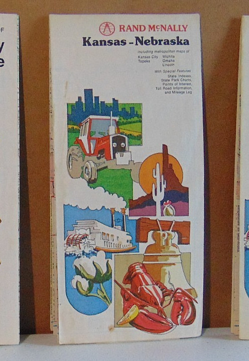 1981 Rand McNally Street Map of Kansas and Nebraska