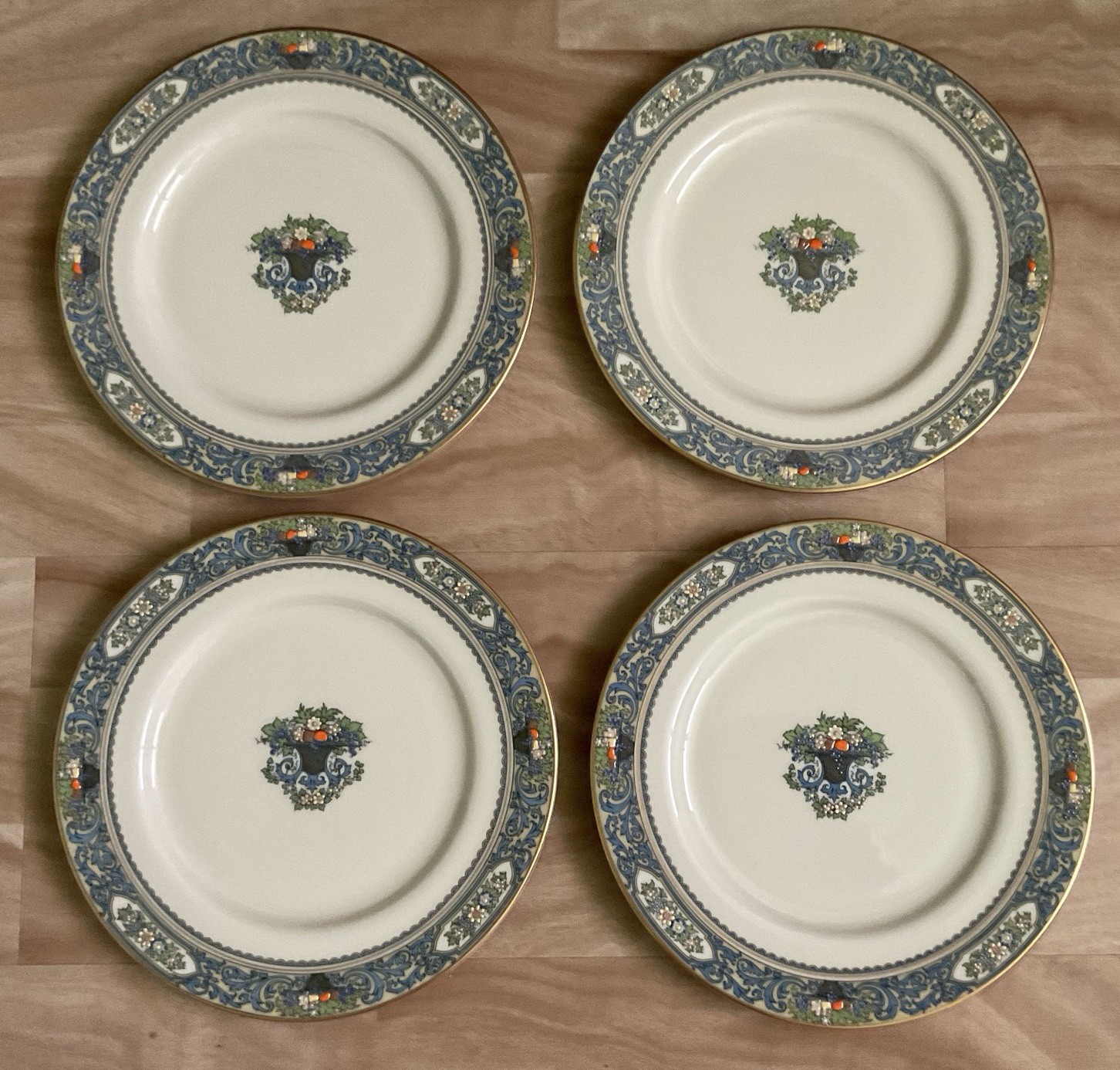 4 Lenox AUTUMN Dinner Plates Presidential Collection Gold Stamp Bone China 10.5” 4 Lenox AUTUMN Dinner Plates Presidential Collection Gold Stamp Bone China 10.5”