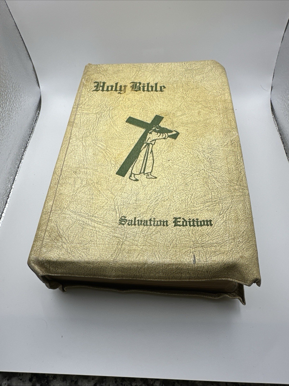 Vintage 1964 Holy Bible KJV Salvation Edition Illustrated Red Letter Gold Gilt Vintage 1964 Holy Bible KJV Salvation Edition Illustrated Red Letter Gold Gilt