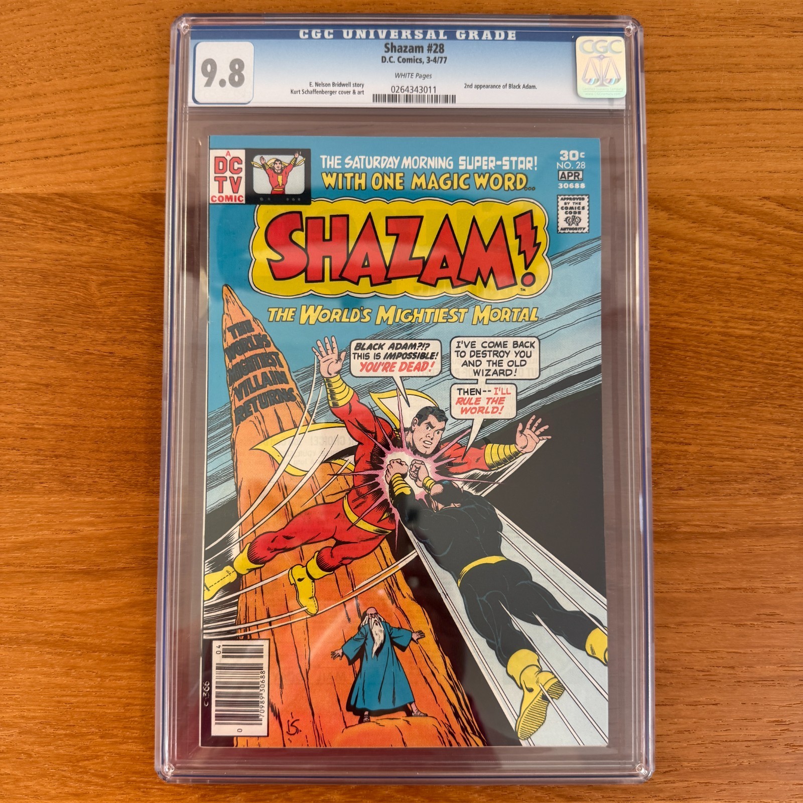 Shazam #28 CGC 9.8 White Pages 1977 Black Adam 2nd Appearance DC Captain Marvel