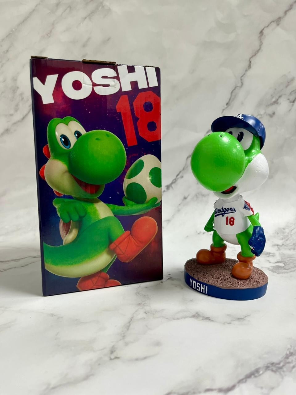 Dodgers Yoshi Yamamoto Bobblehead SGA 2026 Nintendo Super Mario Figure NIB