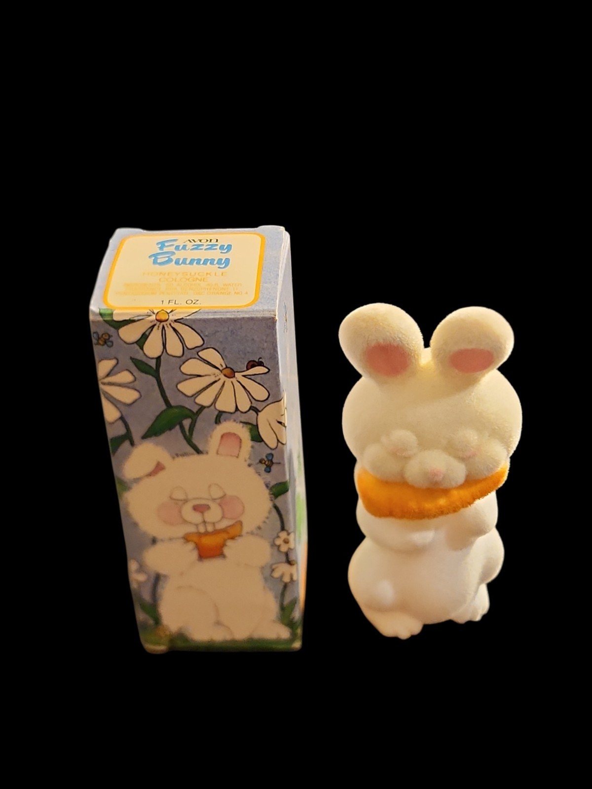 vintage Avon Fuzzy Bunny Honey Suckle Cologne