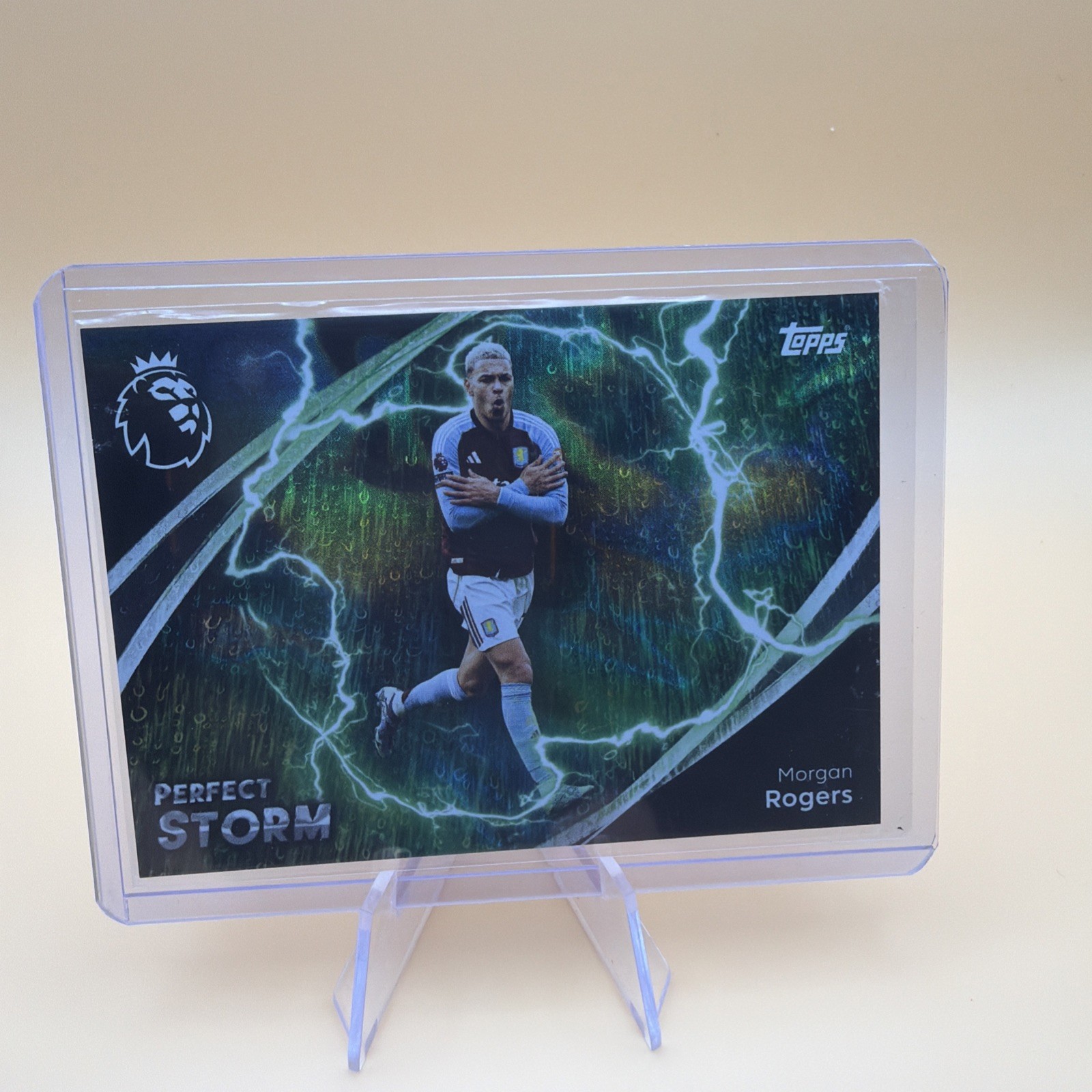 Morgan Rogers Perfect Storm Case Hit Topps Premier League 2025/2026 Aston Villa