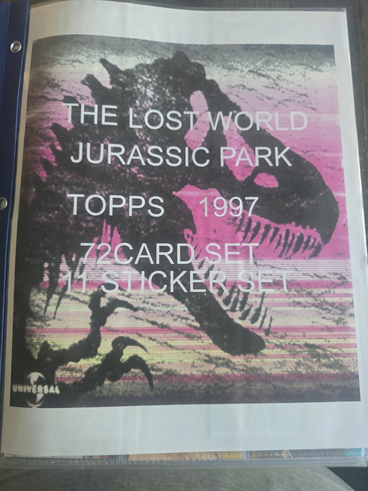 1997 Topps The Lost World JURASSIC PARK Complete Base Set+Stickers 11 4 Wrappers