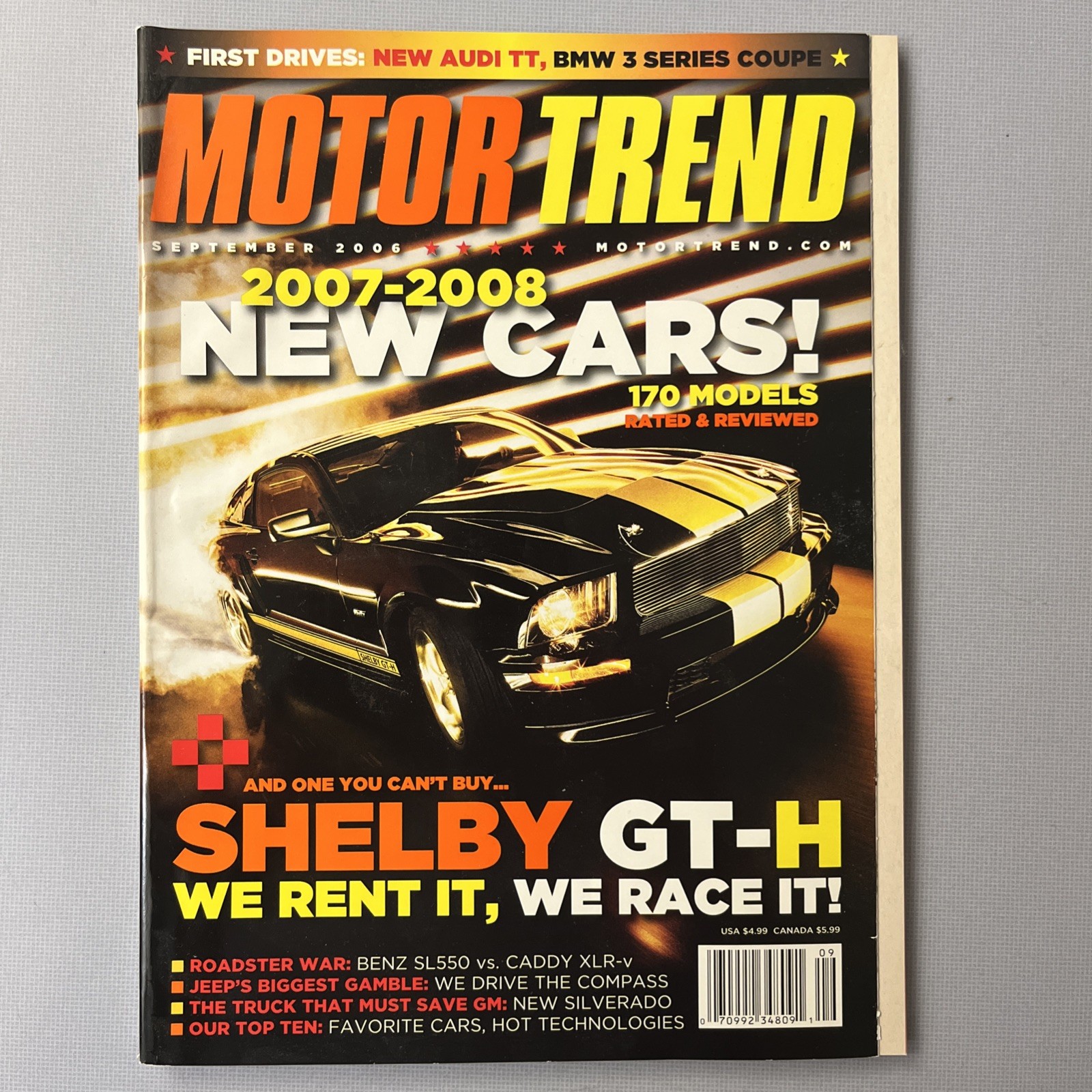 Shelby GT-H Cadillac XLR-V Motor Trend Sept 2006 & 2007-2008 New Cars 170 Models