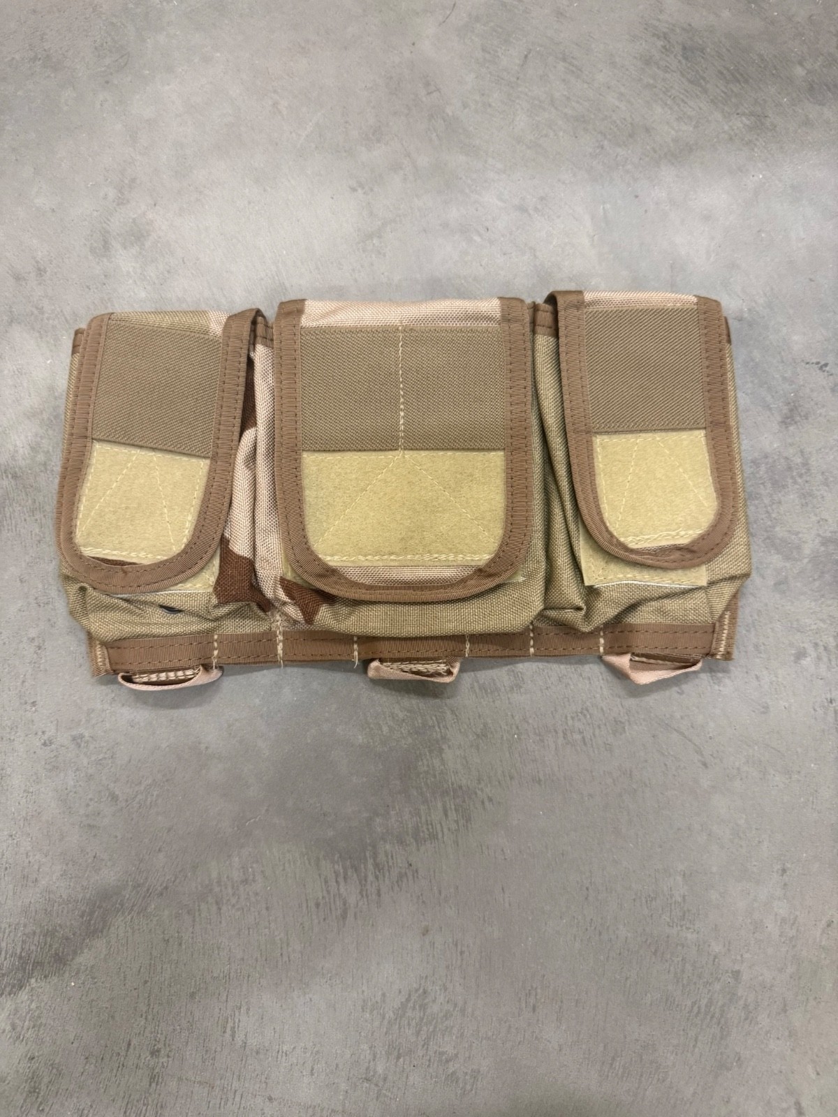 Paraclete MSA Triple GP Utility Admin Pouch 3 Color Desert DCU MOLLE Tactical