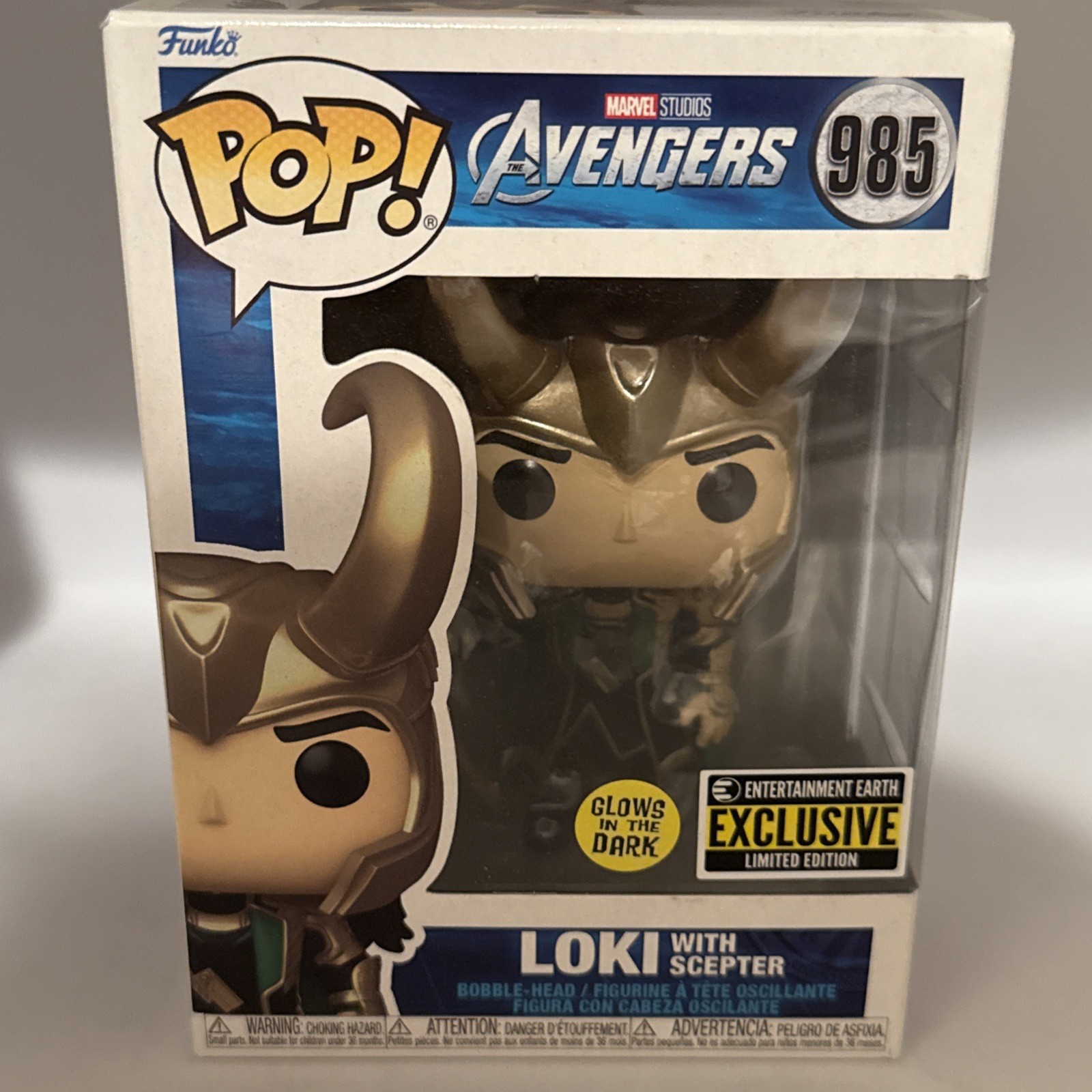 Funko Pop Vinyl: Marvel Loki-Entertainment Earth Exclusive , Glows in Dark #985