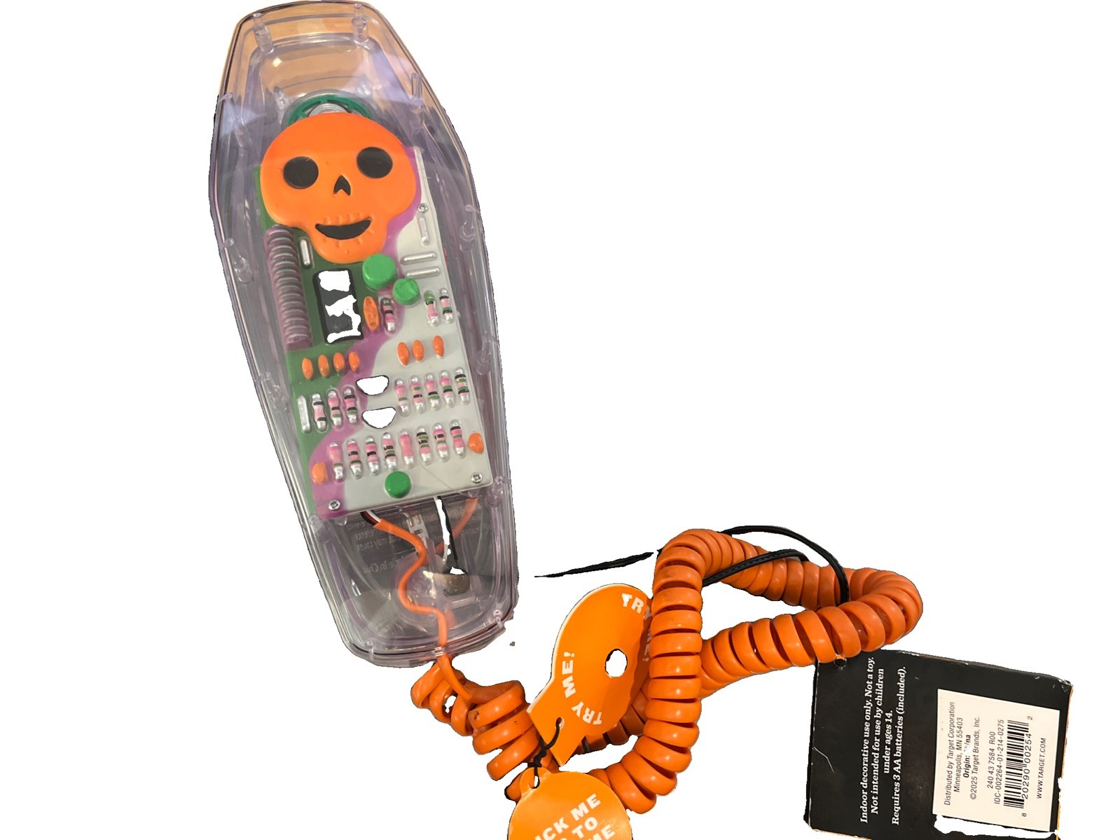 NEW Hyde & EEK Halloween Translucent Plastic Retro Phone Decorative Lights Sound NEW Hyde & EEK Halloween Translucent Plastic Retro Phone Decorative Lights Sound