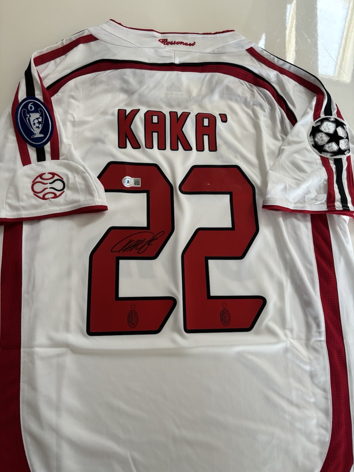 🔥⚽️ Kaka, Hand Signed AC Milan Champions League Final Jersey, Beckett COA ⚽️🔥 🔥⚽️ Kaka, Hand Signed AC Milan Champions League Final Jersey, Beckett COA ⚽️🔥